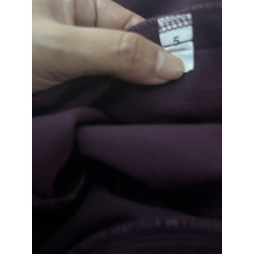 Juniors Burgundy Plum Cold Shoulder Fit & Flare Dress Size. 5 Party - Picture 6 of 7